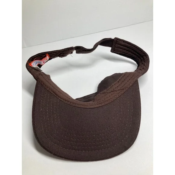 Dunkin Donuts Restaurant Employee Visor Hat Cap Brown Adjustable Restaurant Work - Picture 10 of 15